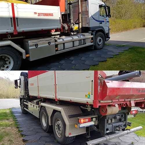 Heavy Truck on muddy grass