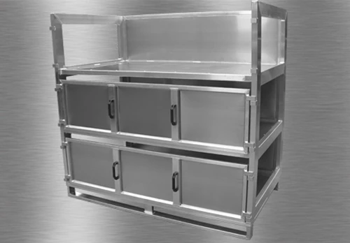 Special box with side pull out shelves