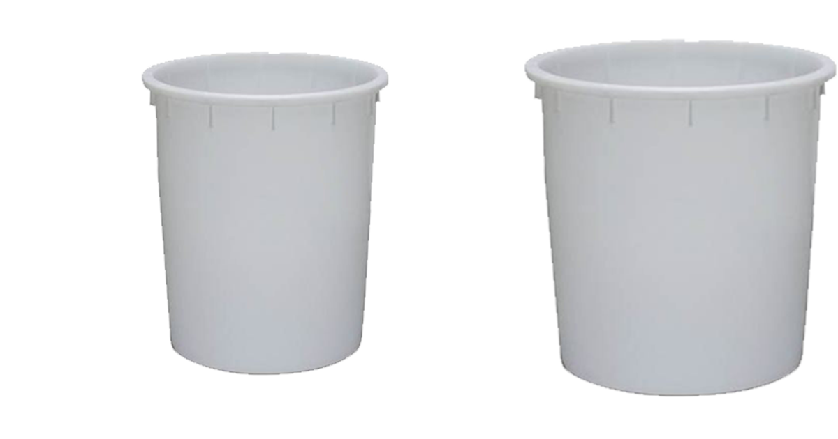 Round Buckets without handles for Fishing Industry. ORDER IN